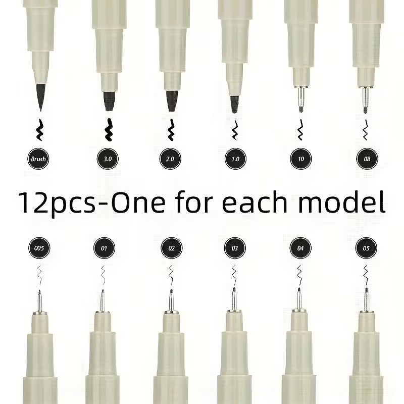 Drawing Pen Fine Liner, best Sketching Pens for Arts & Craft Students Pigment Liner Pigma Micron Drawing Pens