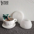 Tea cup and saucer silicone mold set with heart detail 2 pieces