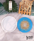 Large round deep dish silicone mold for resin coasters and trays