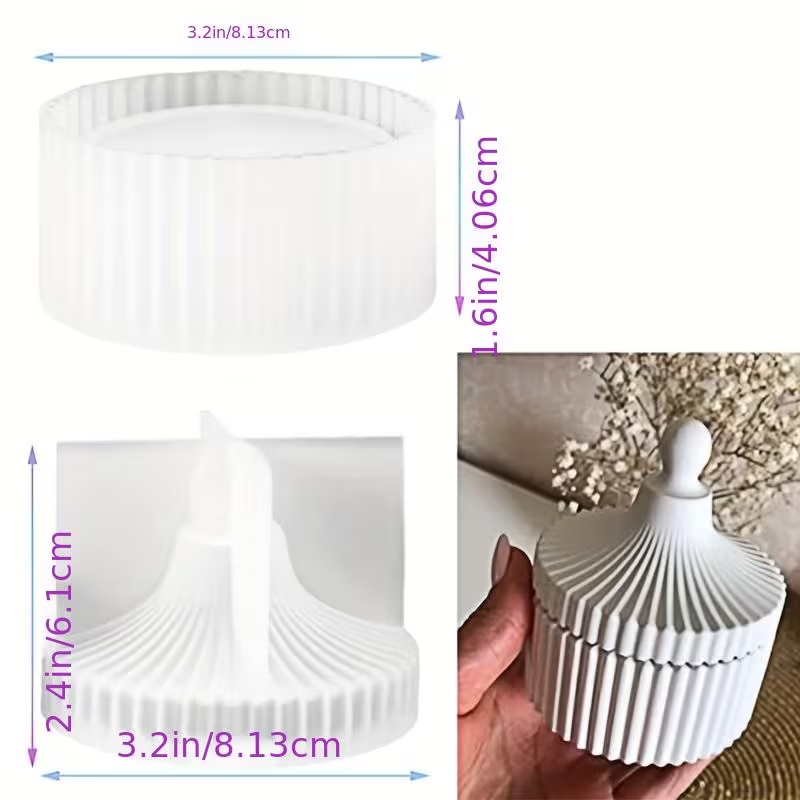 Resin Storage Box Mold | Jewelry Box Resin Silicone Mold with Lid | Best for Epoxy, Polymer Clay, Concrete Cement, DIY Craft, Candles | Available in 2 Different Styles