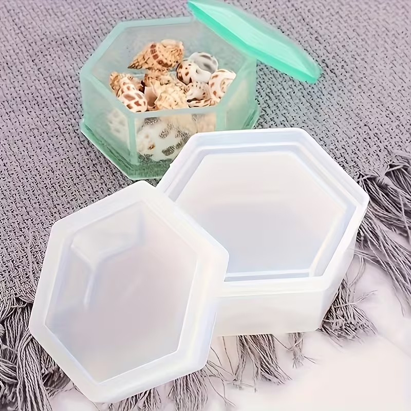 Resin Storage Box Mold | Jewelry Box Resin Silicone Mold with Lid | Best for Epoxy, Polymer Clay, Concrete Cement, DIY Craft, Candles | Available in 2 Different Styles