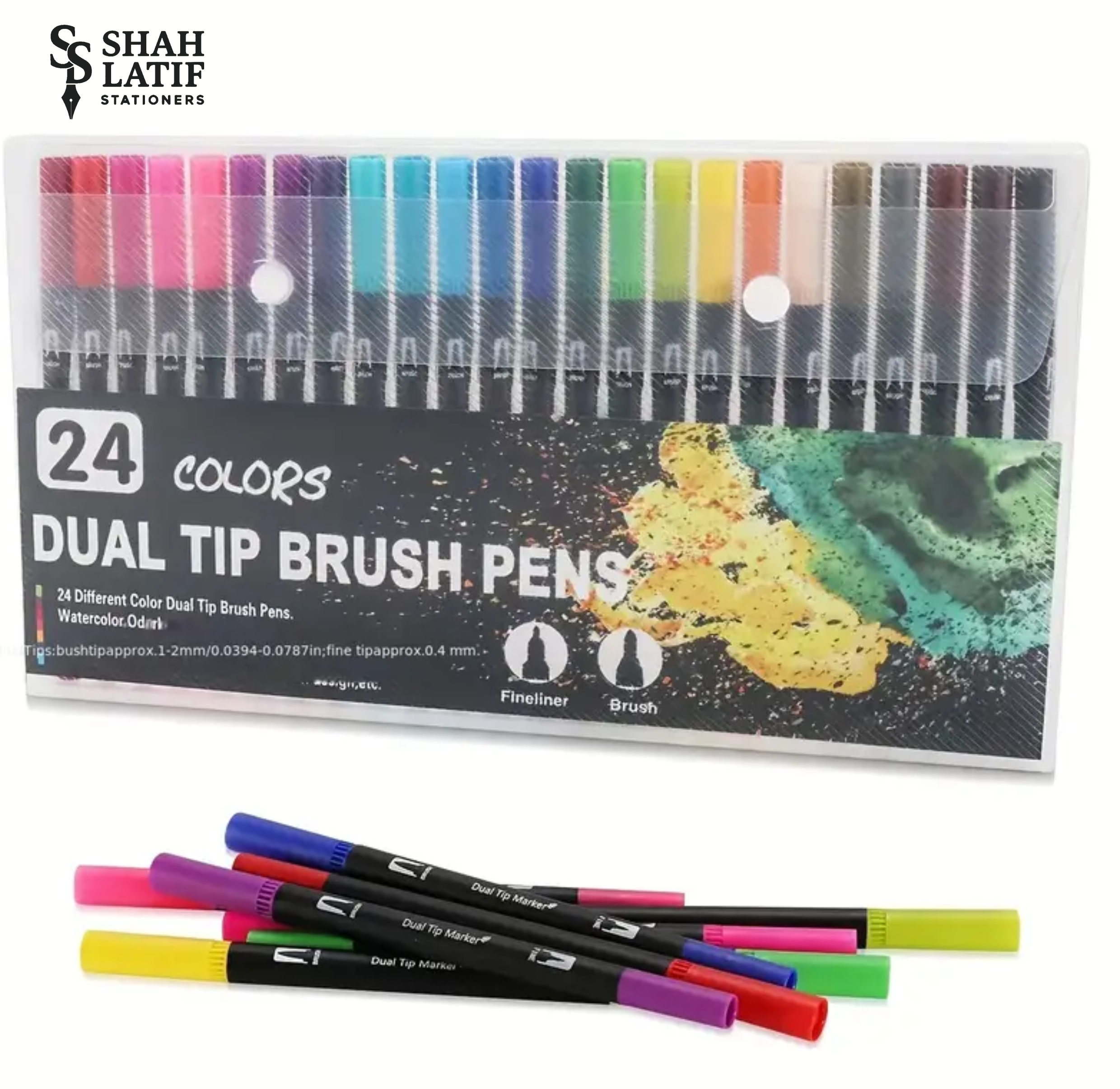 Dual Tip Brush Art Markers, Flexible Brush & Fine Tip, for Adult Coloring, Bullet Journaling, Sketching