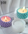 Braided Knit Texture Candle Silicone Mold – Round