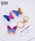 3D double-wing butterfly keychain silicone mold for glitter resin charms