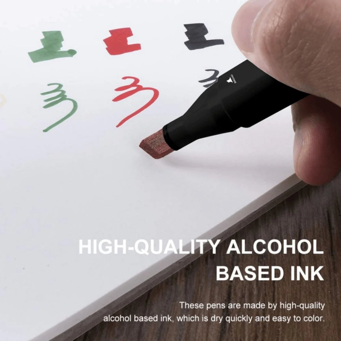 Ohuhu Markers Dual Tip Sketch Markers Set – Fine & Broad Tip Art Pens for Kids & Adults, Coloring & Drawing Supplies Alcohol-Based Marker Set
