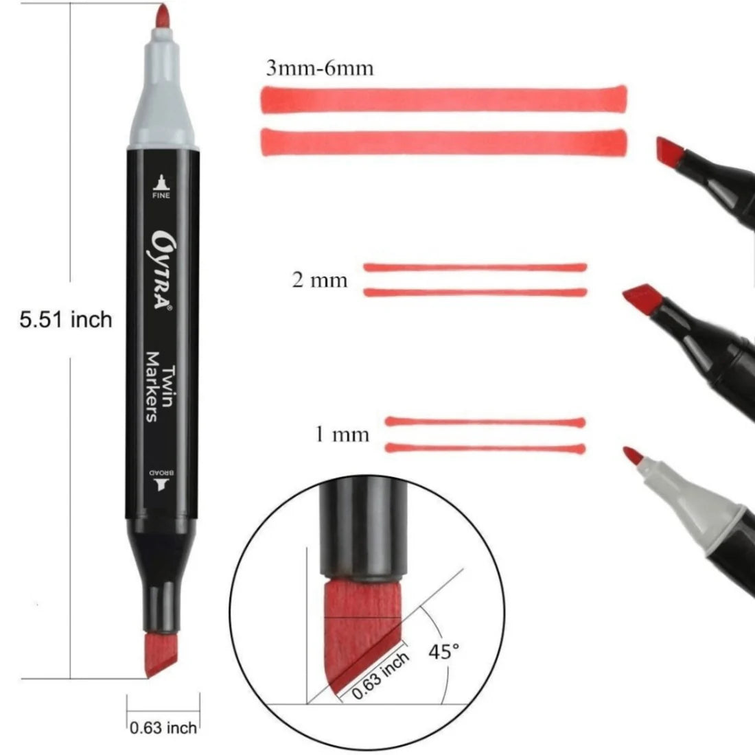 Ohuhu Markers Dual Tip Sketch Markers Set – Fine & Broad Tip Art Pens for Kids & Adults, Coloring & Drawing Supplies Alcohol-Based Marker Set