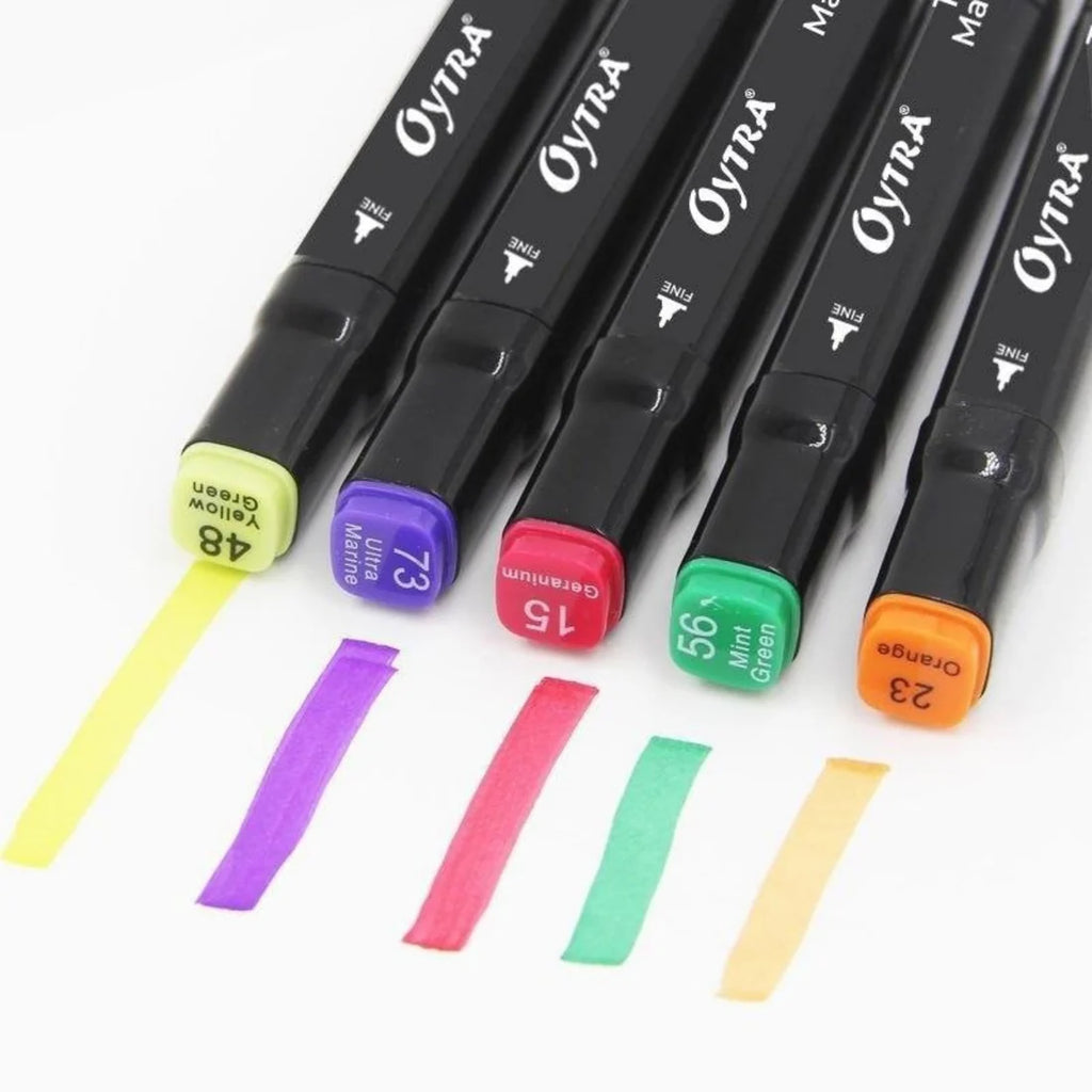 Ohuhu Markers Dual Tip Sketch Markers Set – Fine & Broad Tip Art Pens for Kids & Adults, Coloring & Drawing Supplies Alcohol-Based Marker Set
