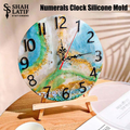 Large round Roman numerals clock face silicone mold for resin wall clock