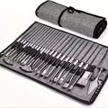 24pcs Premium Art Brush Combination Set | Paired with Palette Knife and Painting Bag