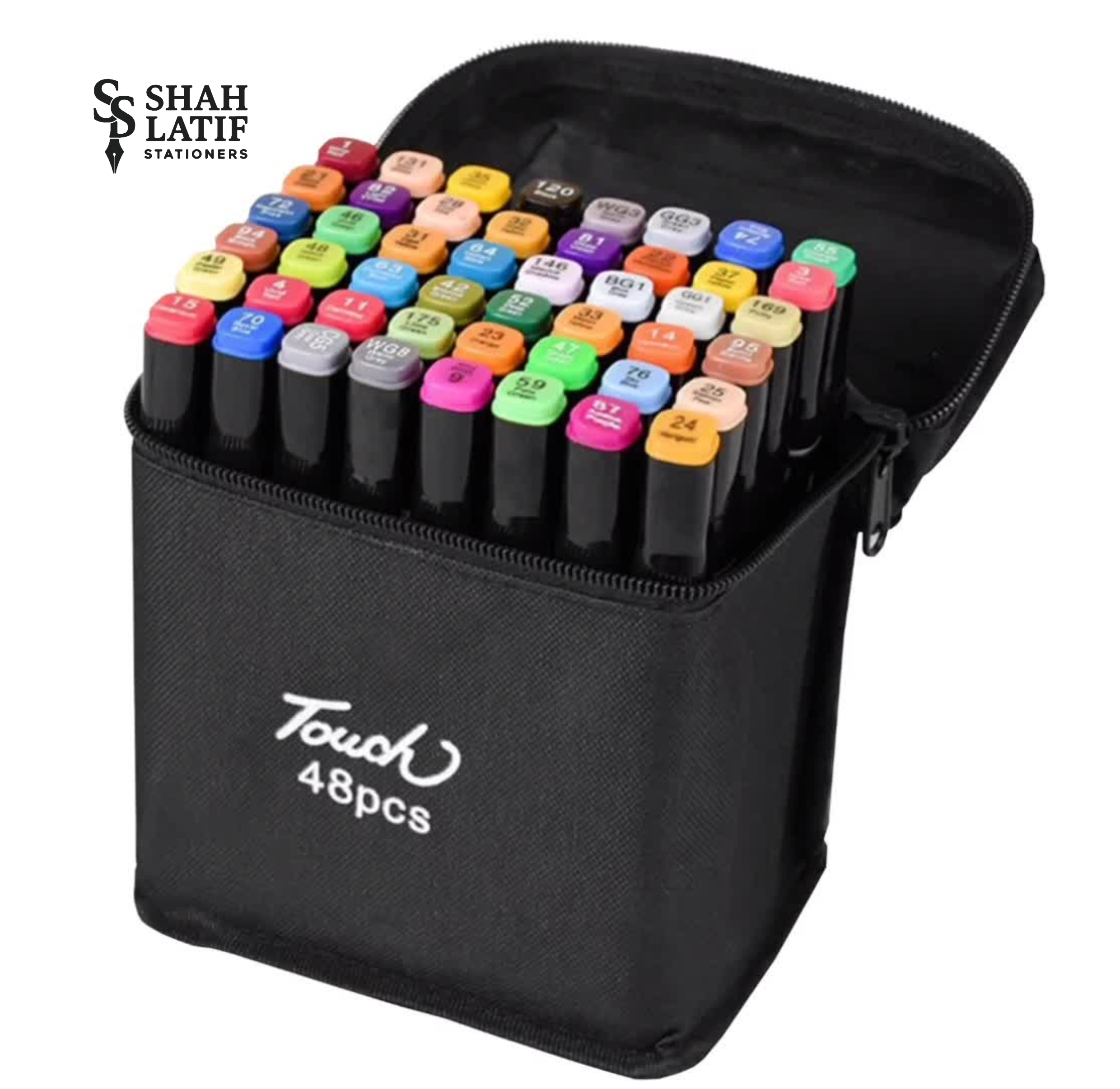48 pcs Dual Sided Alcoholic Sketch Markers for Coloring Painting Sketching and Drawing