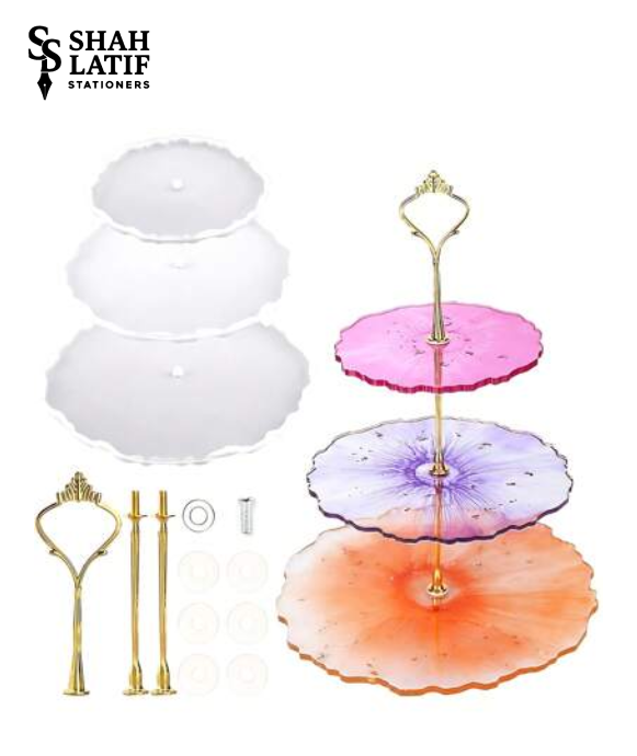Large Resin Tray Mold And Coaster Molds for Resin Art Casting, Flower Shape Epoxy Resin Casting Molds for DIY, Home Decoration