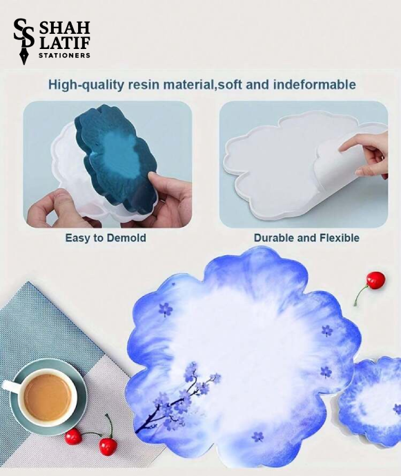 Flower Cloud Coaster Silicone Mold – Scalloped Petal Edge (High Quality)