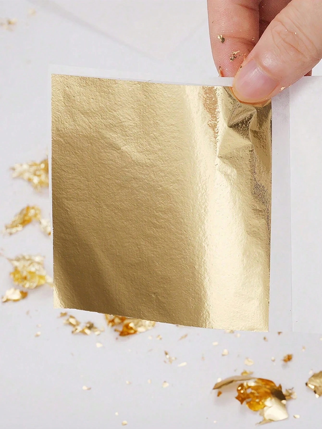 Gold Foil Leaf for DIYs, Slime, Resin, Gilding, Scrapbooking, Gilding, Framing, Nail Art, Cake Decoration, Handcraft Foil, Art & Craft Gold Foil Paper for Arts Crafts Paintings