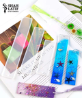 Bookmark silicone mold set long rectangle 3 pieces with tassel hole for resin