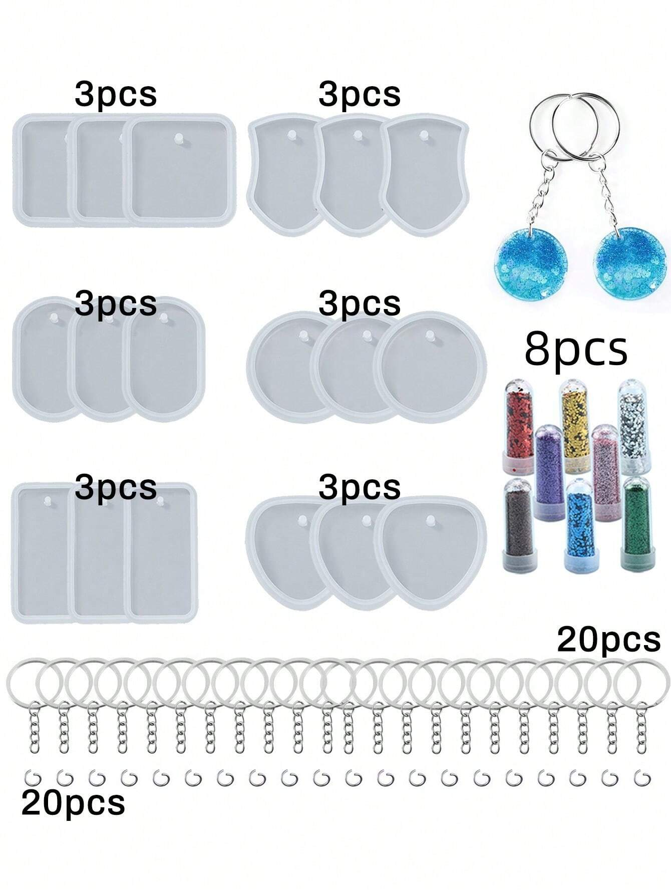 Mold for DIY Keychain Pendant Silicone Mold Set