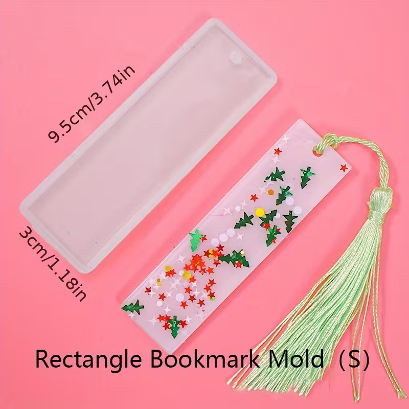 Bookmark Resin Mold DIY Rectangle Silicone Epoxy Resin Jewelry Craft Silicone Transparent Molds