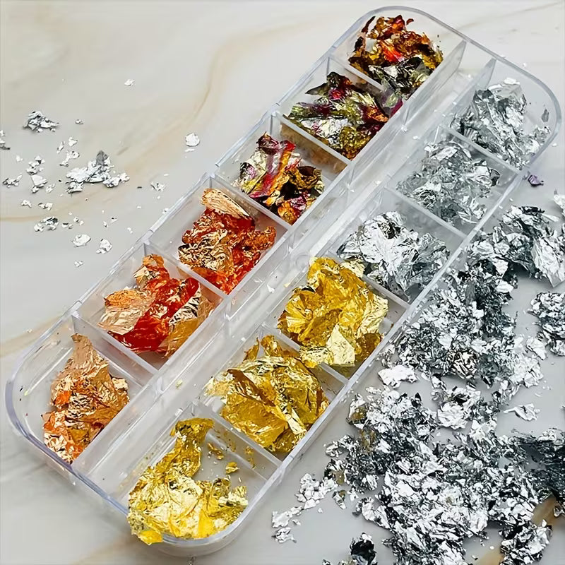 Premium Gold Leaf Foil Flakes for Resin Art & Nail Art Best Seller in Pakistan Premium Quality Easy to Use