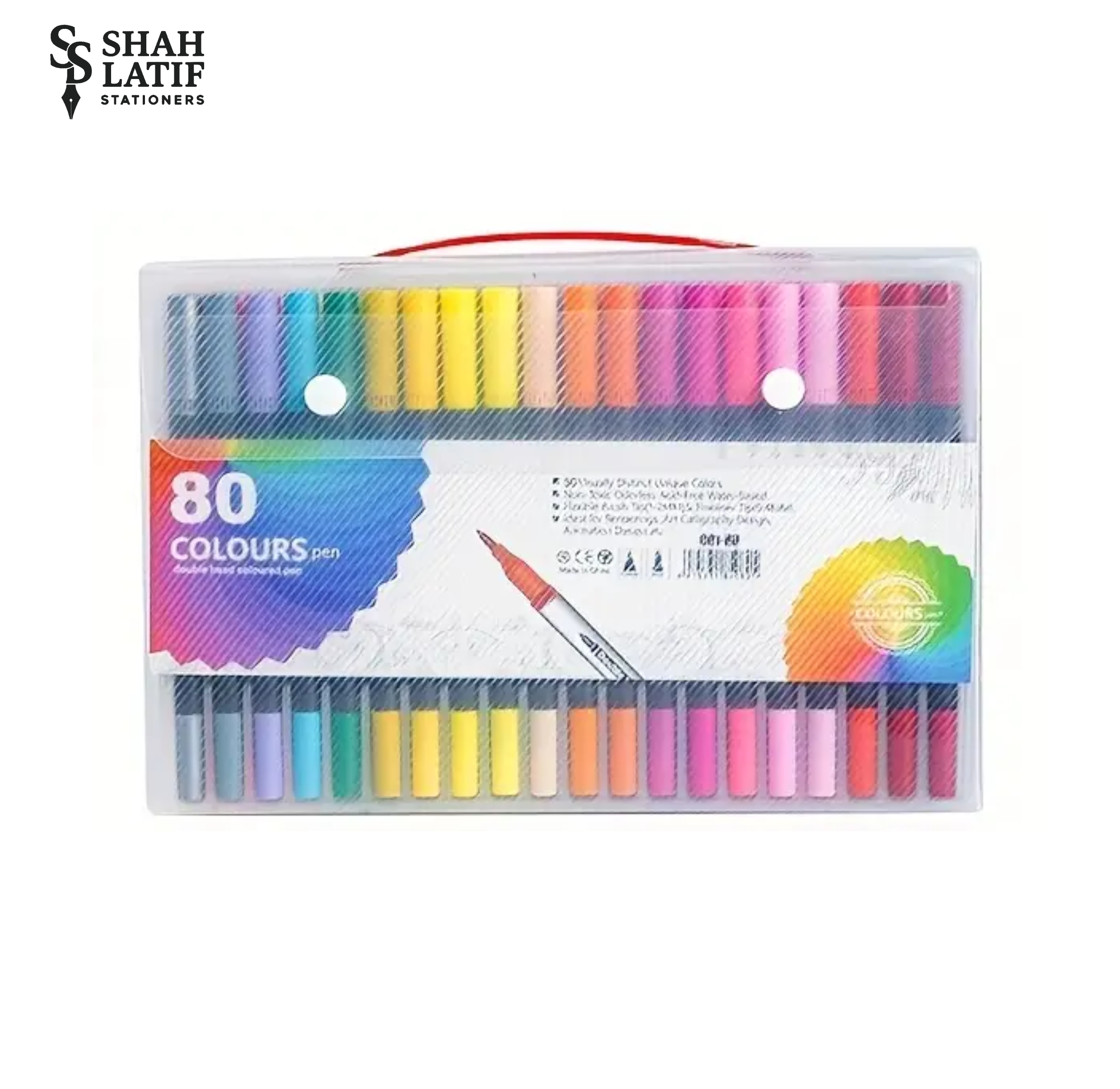 80 pcs Dual Tip Brush Art Markers, Flexible Brush & Fine Tip, for Adult Coloring, Bullet Journaling, Sketching