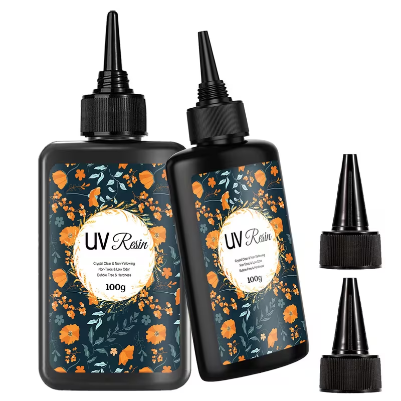 10/15/25/60/100/200g UV Resin Hard Glue Transparent LED DIY Tools UV Resin Crystal Clear Ultraviolet Fast Curing For Jewelry Making, Craft Decoration