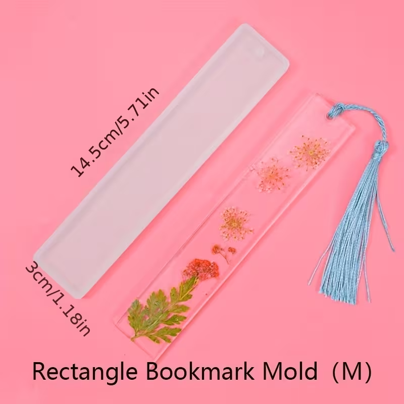 Bookmark Resin Mold DIY Rectangle Silicone Epoxy Resin Jewelry Craft Silicone Transparent Molds