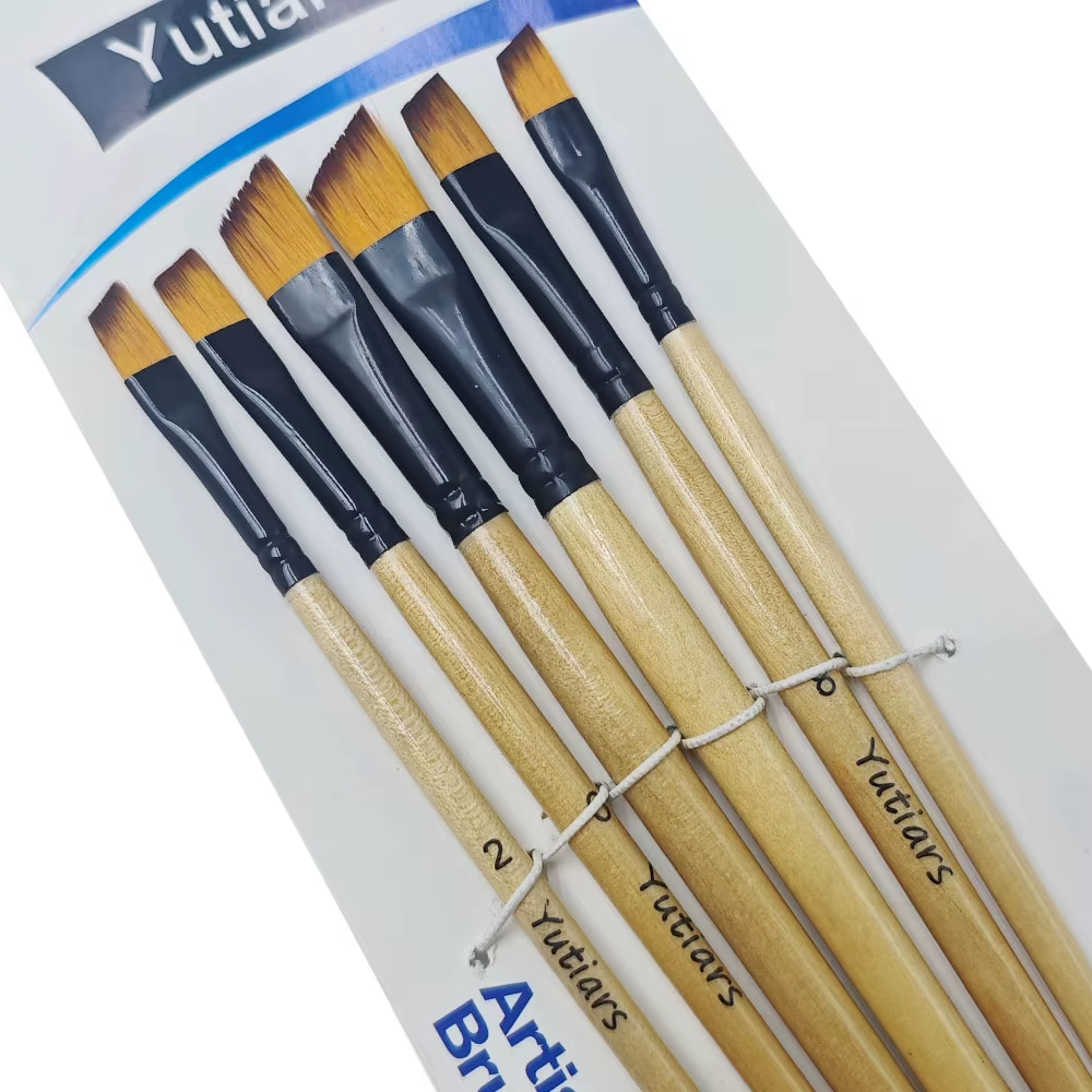 Pack of 12 Multi Shapes High Quality Nylon Professional Art Paint Brush Set Water Color Oil Acrylic Artist Paint Brush Set