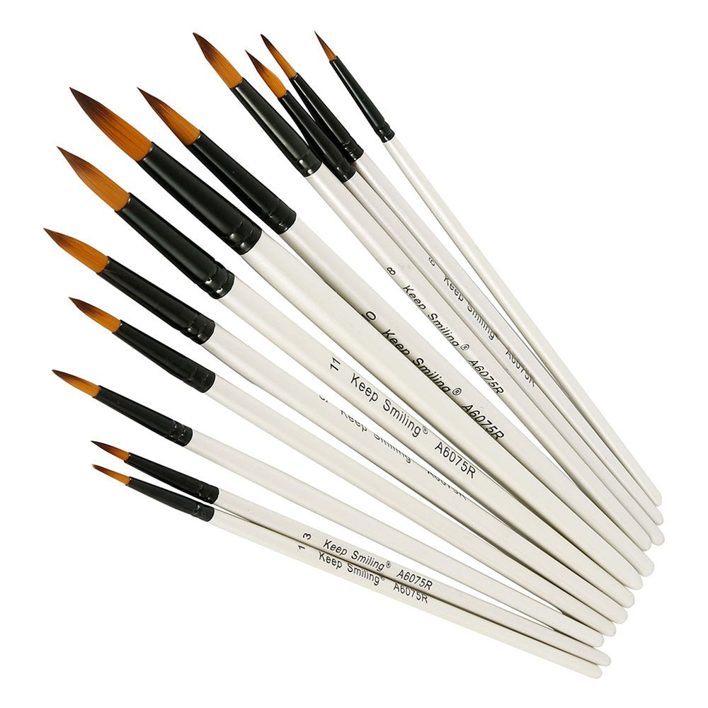12 pcs M High Quality Nylon Professional Paint Brush Set