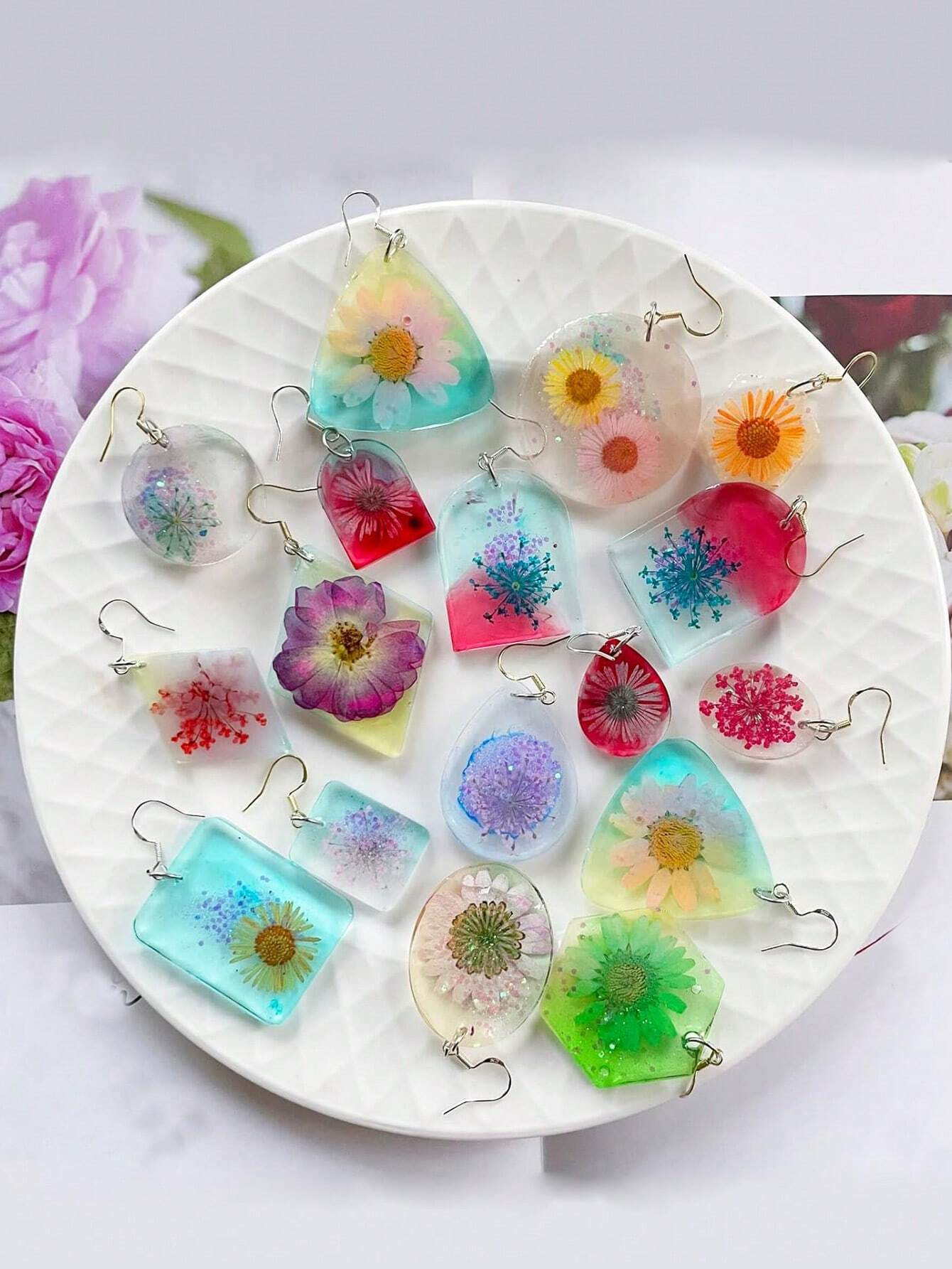 Resin Jewelry Mold, Silicone Mold With Holes, For Epoxy Resin Jewelry Casting, Can Be Used To Make Earrings, Pendants, Keychains And Other Jewelry, DIY Handmade - Mold for Resin Art
