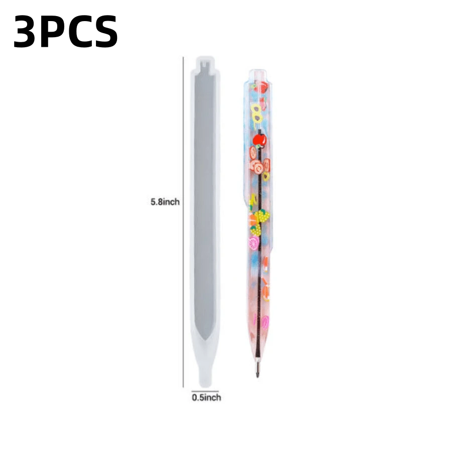 Pen Shape Resin Mold Kit Pen Silicone Molds Epoxy Resin Molds Resin Casting Molds For DIY Resin Crafts Making - Ball Pen Silicone Mold for Epoxy Resin DIY