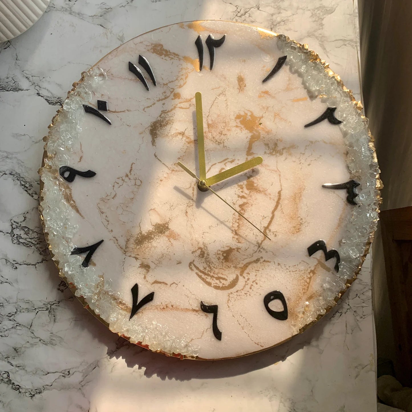 Arabic Numerals Clock Face Silicone Mold – Round Resin Wall Clock