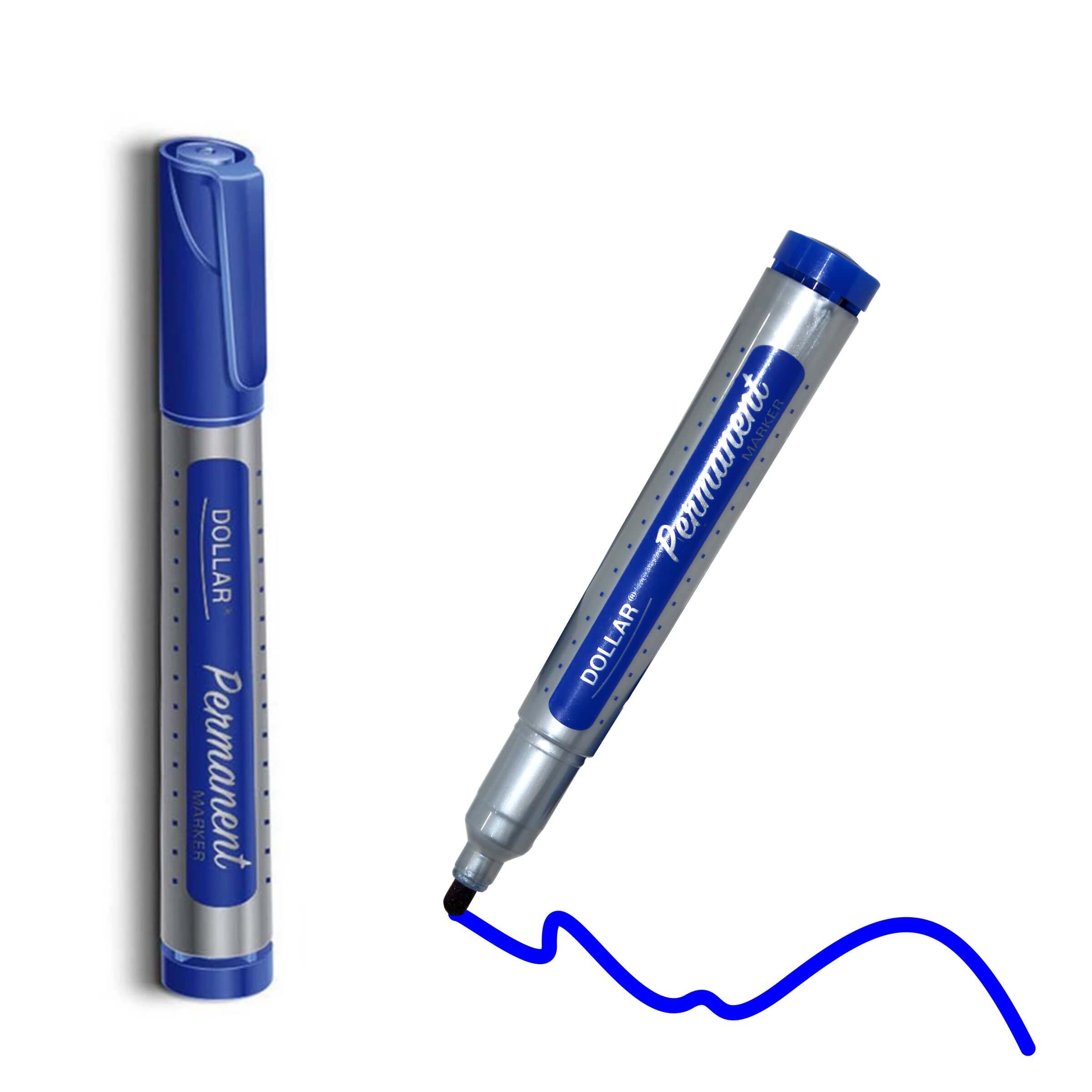 Dollar Round Tip Permanent Marker 2mm Blue [RS][1PC]