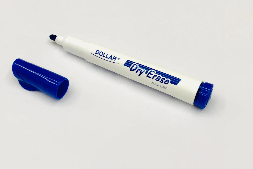 Dollar Round Tip Dry Erase Board Marker 2mm Blue [RS][1PC]