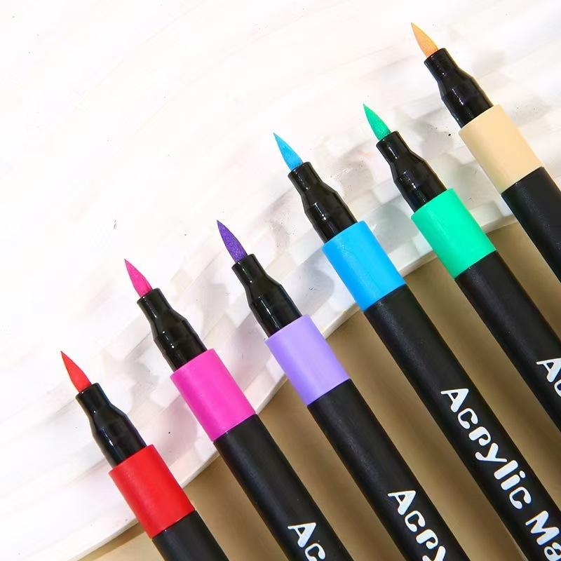 Acrylic Markers Set - Soft Brush Tip Set of 36