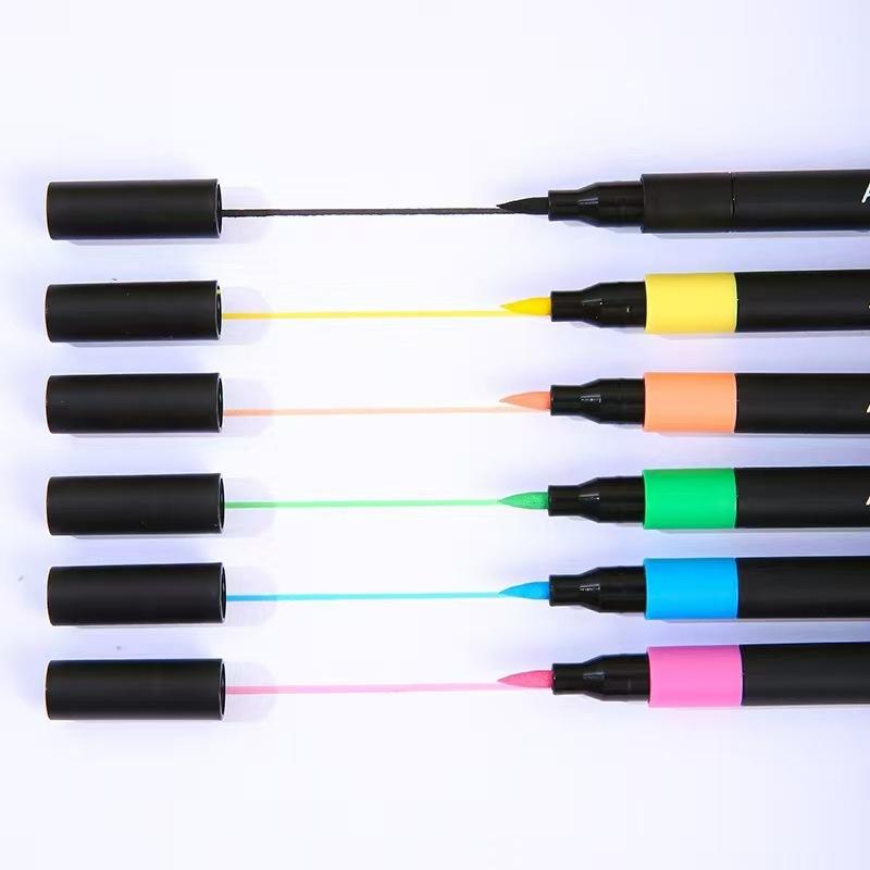 Acrylic Markers Set - Soft Brush Tip Set of 48