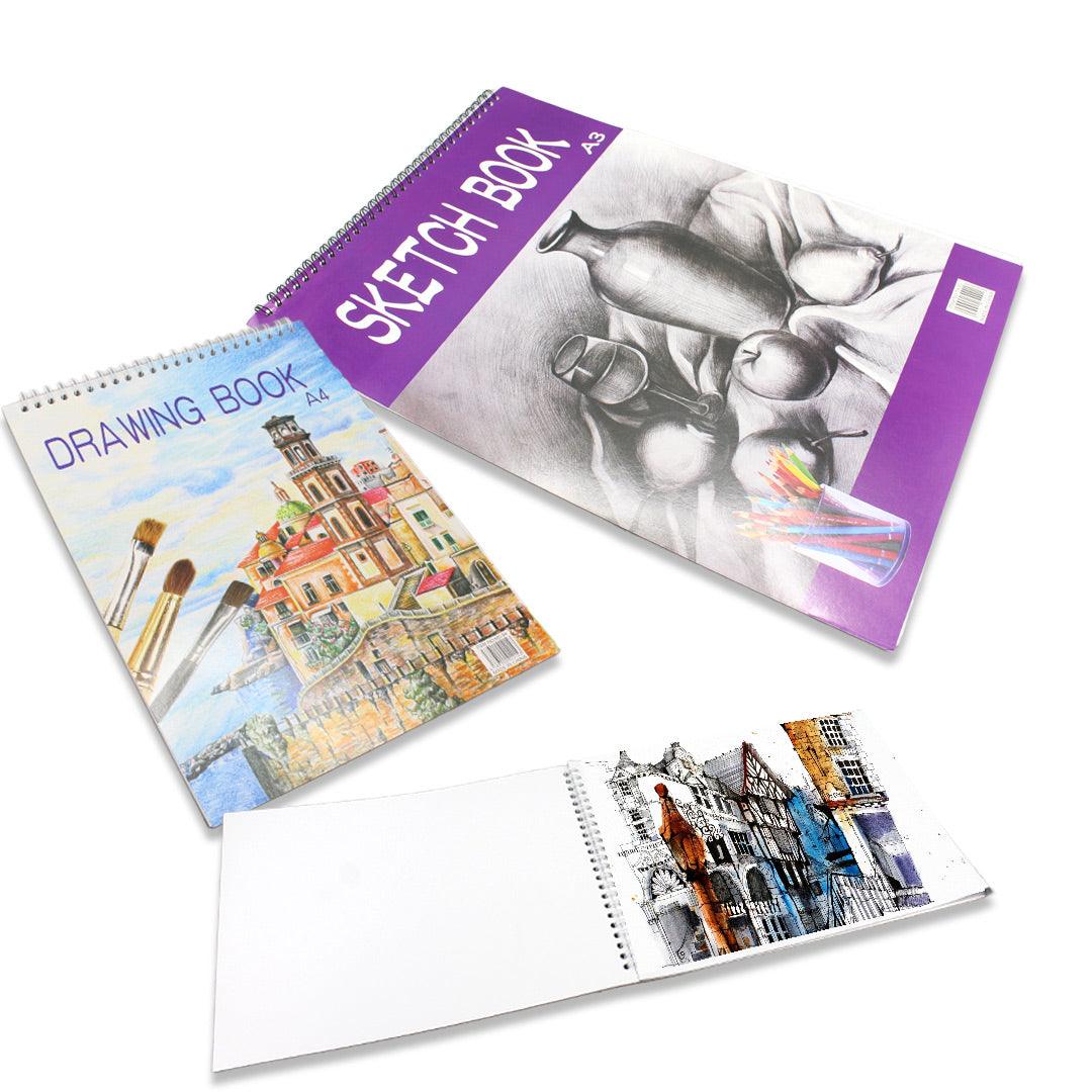 Sketchbook Medium A4 Size (20 Sheets) – Spiral Bound Drawing Book Local & imported