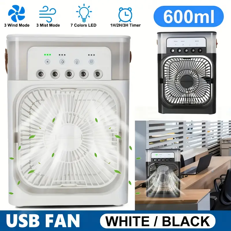 Large Random Color Portable Air Conditioner Fan Mist Fan , Mini Evaporative Air Cooler