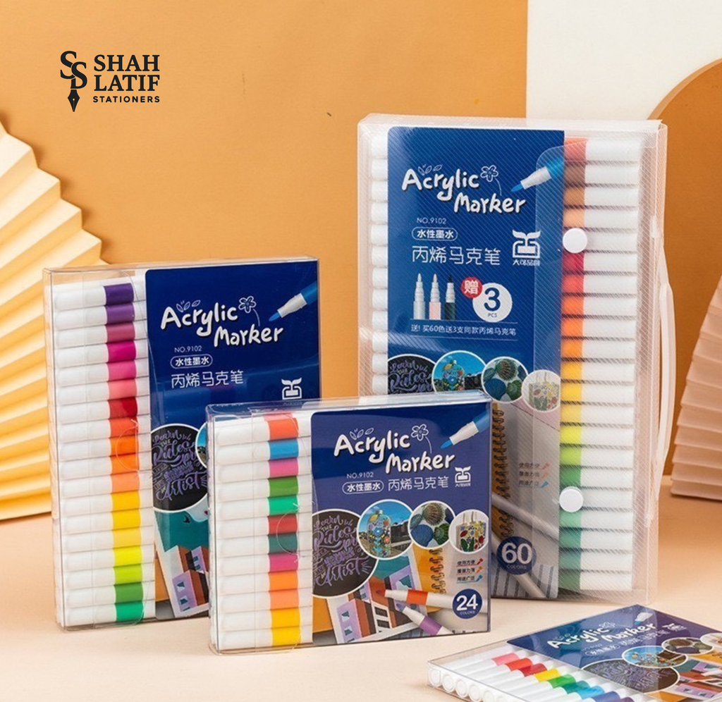 Acrylic Paint Markers Wood, Glass, Fabric, Stone Arts and Crafts, Professional Artistic Use