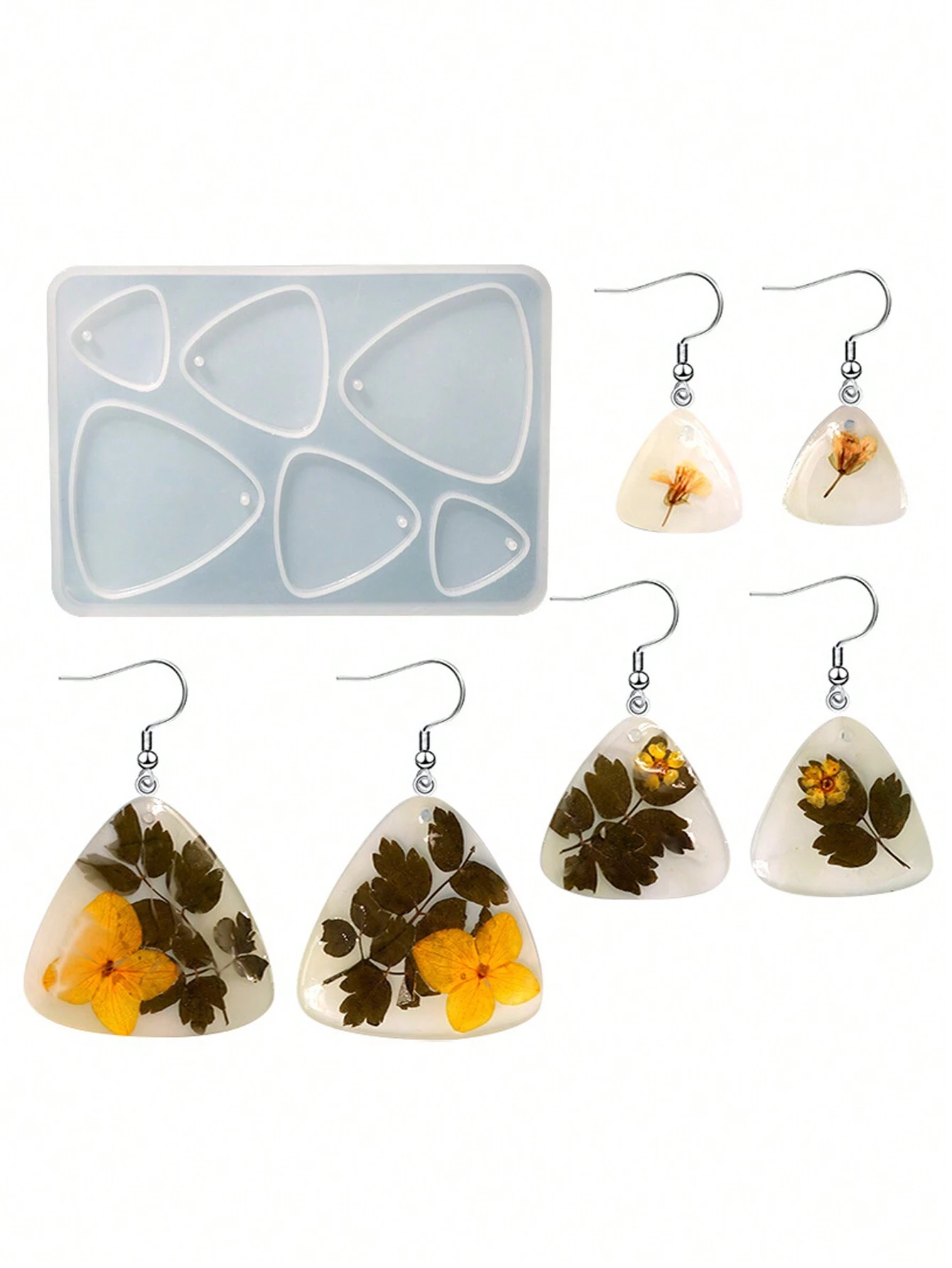 Resin Jewelry Mold, Silicone Mold With Holes, For Epoxy Resin Jewelry Casting, Can Be Used To Make Earrings, Pendants, Keychains And Other Jewelry, DIY Handmade - Mold for Resin Art