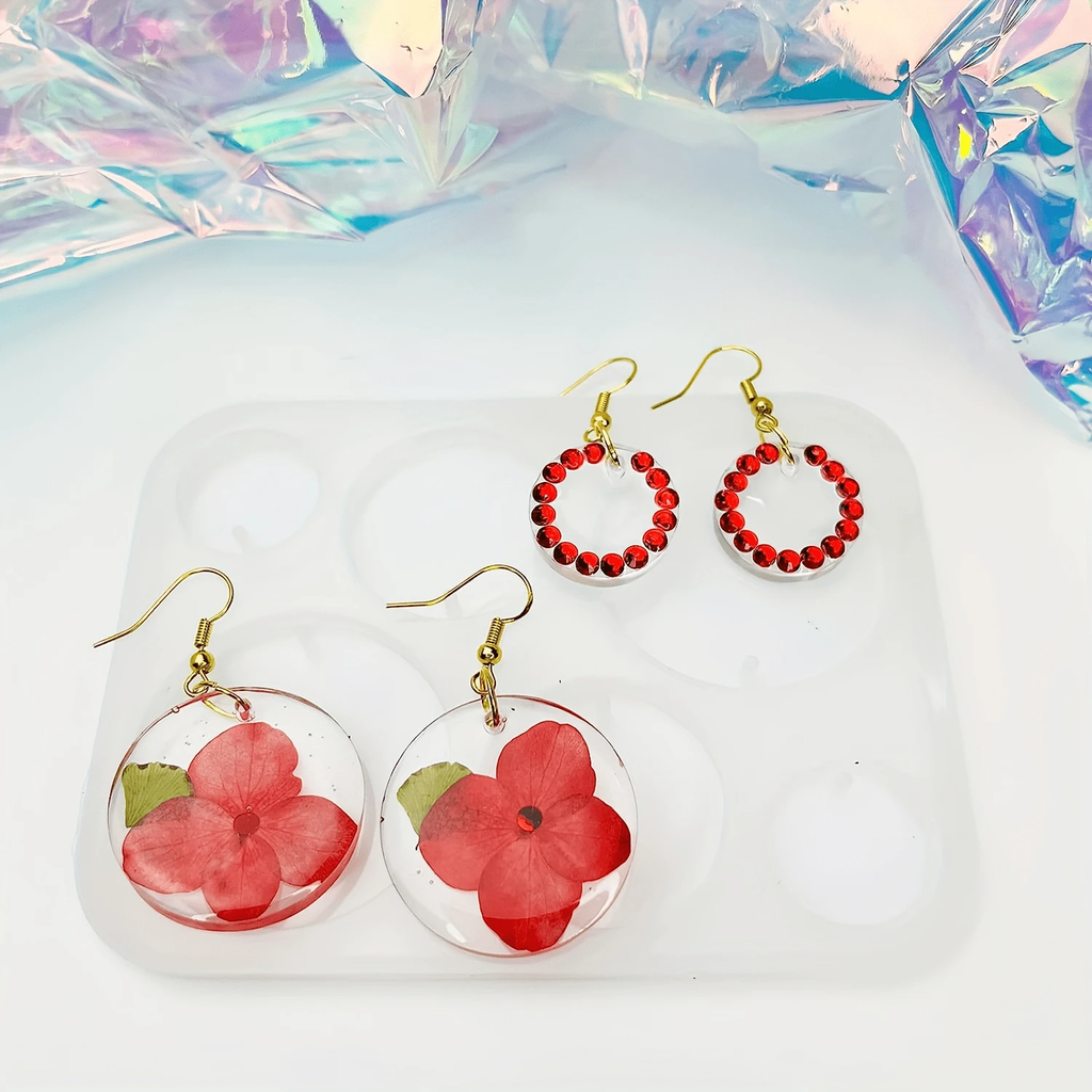 Resin Jewelry Mold, Silicone Mold With Holes, For Epoxy Resin Jewelry Casting, Can Be Used To Make Earrings, Pendants, Keychains And Other Jewelry, DIY Handmade - Mold for Resin Art