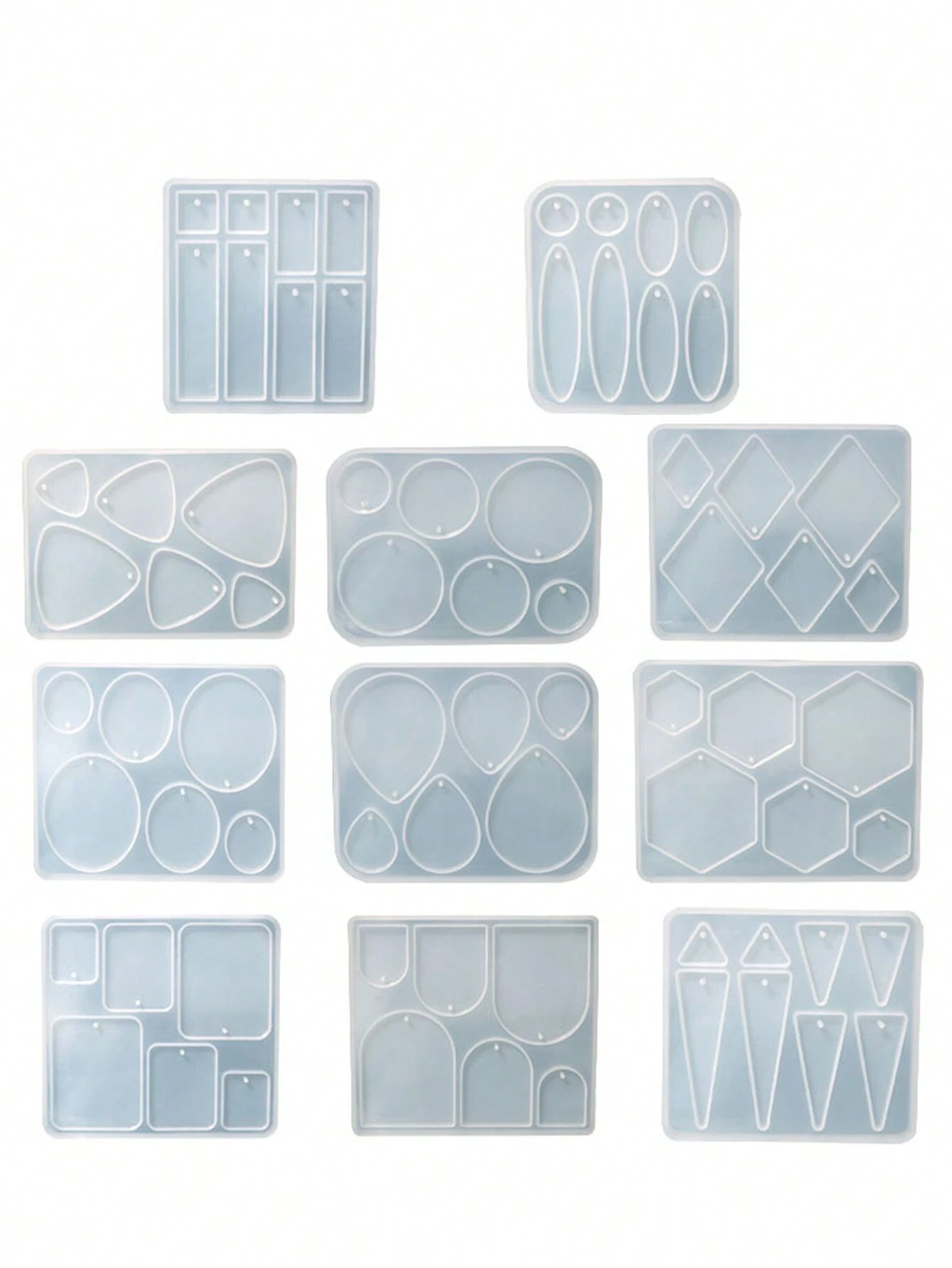 Resin Jewelry Mold, Silicone Mold With Holes, For Epoxy Resin Jewelry Casting, Can Be Used To Make Earrings, Pendants, Keychains And Other Jewelry, DIY Handmade - Mold for Resin Art