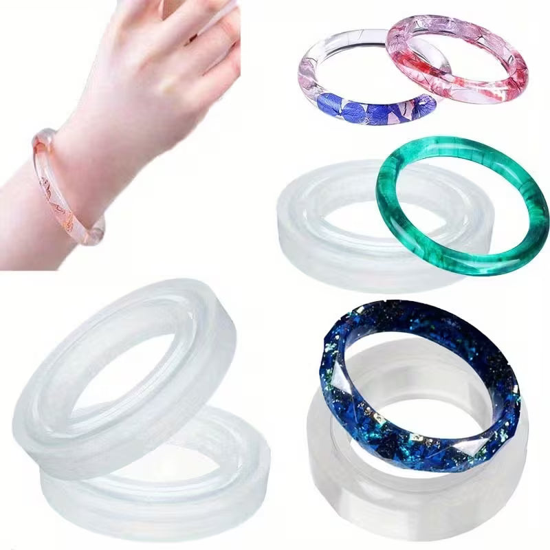 Resin Bangle Mold Set (Pack of 4 Different Size) | Silicone Bracelet Molds | DIY Jewelry Making Tool | Epoxy Resin Craft Mold
