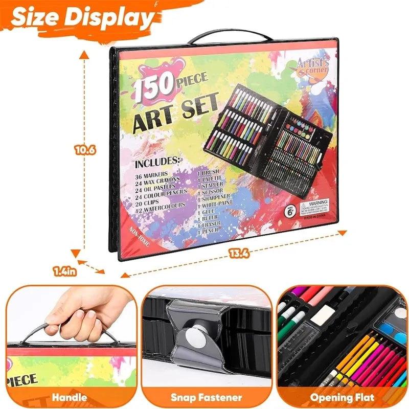 Colouring Kit Kids Art Set Stylish Artists Sketching & Painting Provides Sketch Coloring, Drawing, Painting