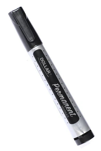 Dollar Cut Tip Permanent Marker 5mm Black [RS][1PC]