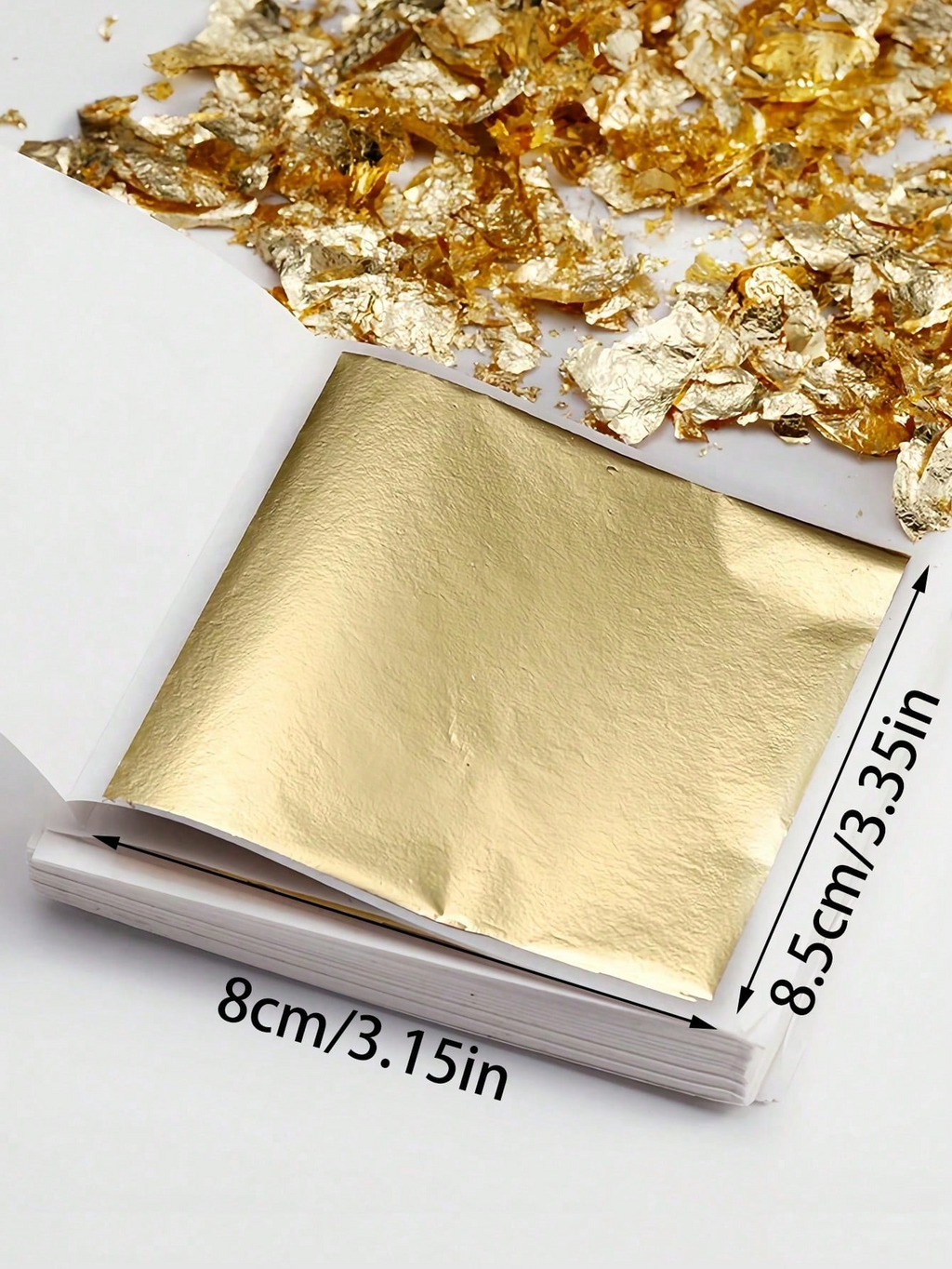 Gold Foil Leaf for DIYs, Slime, Resin, Gilding, Scrapbooking, Gilding, Framing, Nail Art, Cake Decoration, Handcraft Foil, Art & Craft Gold Foil Paper for Arts Crafts Paintings