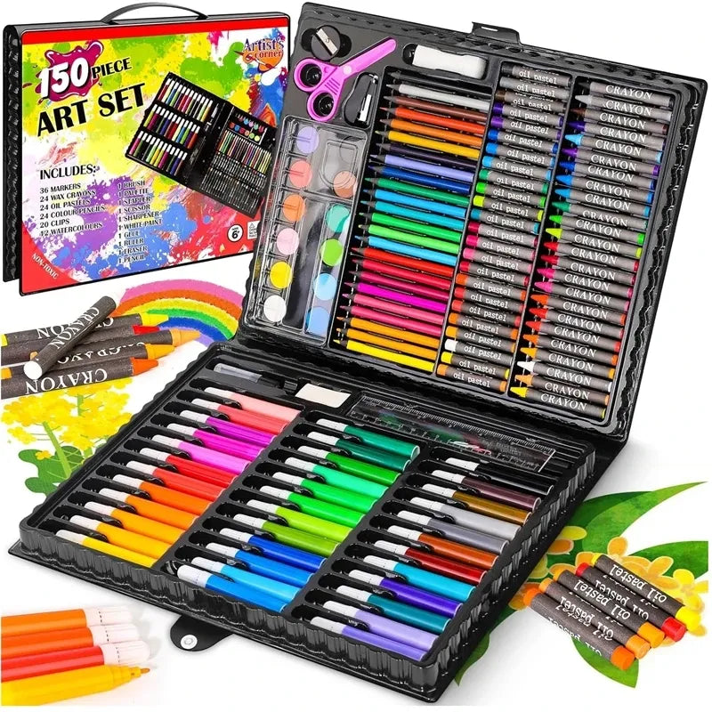 Colouring Kit Kids Art Set Stylish Artists Sketching & Painting Provides Sketch Coloring, Drawing, Painting