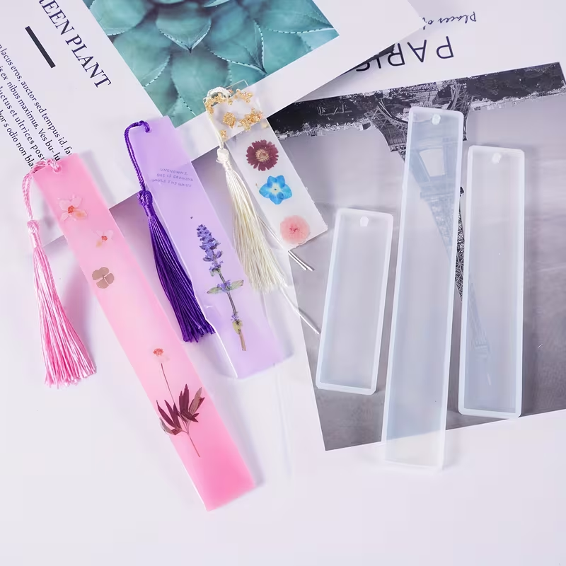Bookmark Resin Mold DIY Rectangle Silicone Epoxy Resin Jewelry Craft Silicone Transparent Molds
