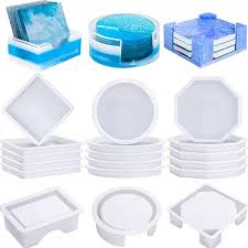 Coaster & Holder Silicone Mold Set – 9pcs (Square, Round & Octagon)