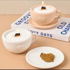 Tea Cup & Saucer Silicone Mold with Heart Detail