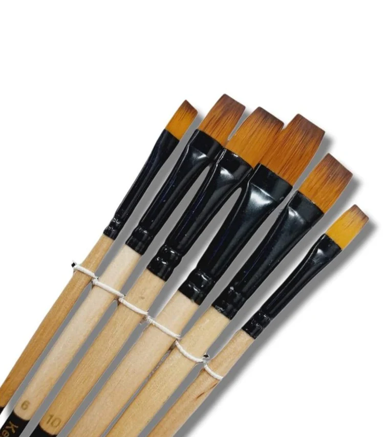 Pack of 12 Multi Shapes High Quality Nylon Professional Art Paint Brush Set Water Color Oil Acrylic Artist Paint Brush Set