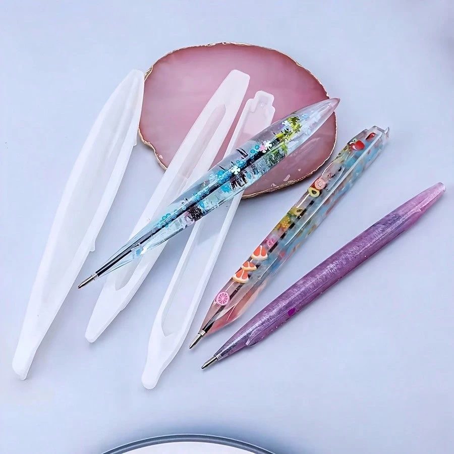 Pen Shape Resin Mold Kit Pen Silicone Molds Epoxy Resin Molds Resin Casting Molds For DIY Resin Crafts Making - Ball Pen Silicone Mold for Epoxy Resin DIY