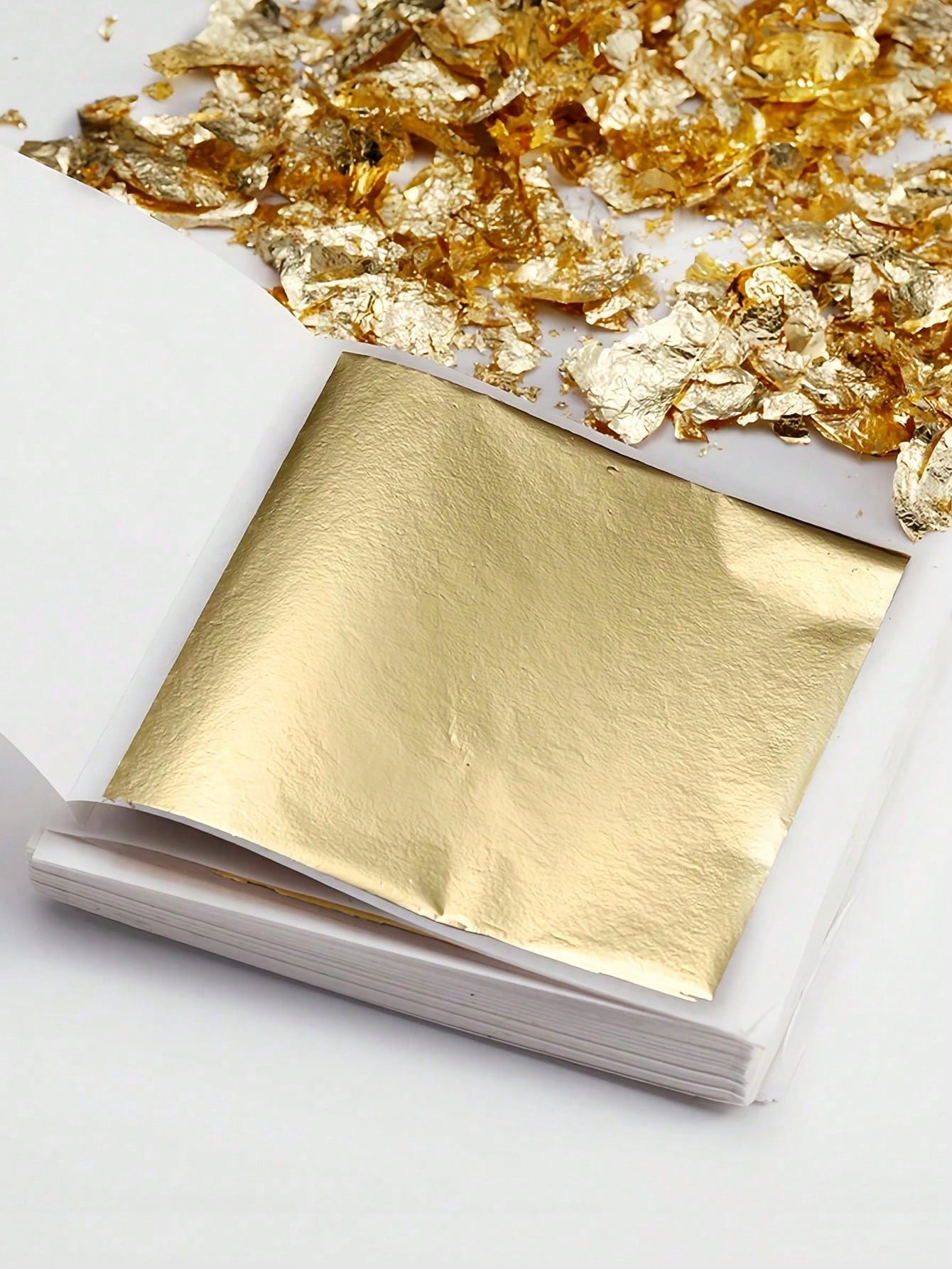 Gold Foil Leaf for DIYs, Slime, Resin, Gilding, Scrapbooking, Gilding, Framing, Nail Art, Cake Decoration, Handcraft Foil, Art & Craft Gold Foil Paper for Arts Crafts Paintings